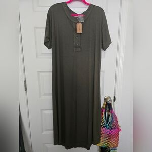 NATURAL LIFE Olive Midi Dress
